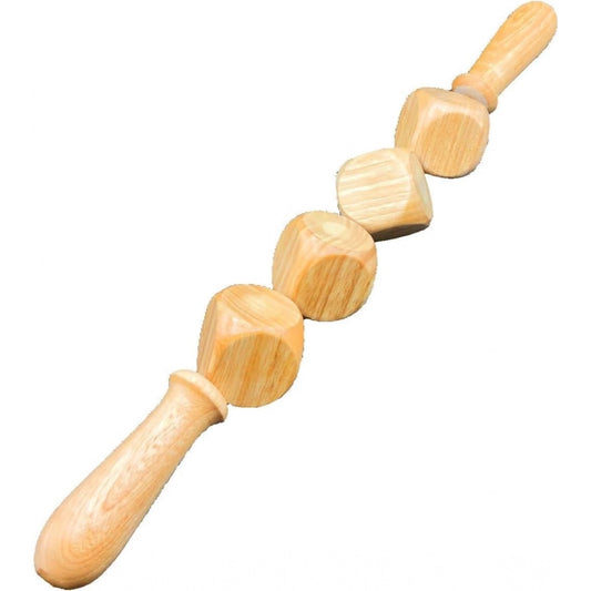 Amfyn Wood 4 Ball Body Roller Massager Stick (Wood)