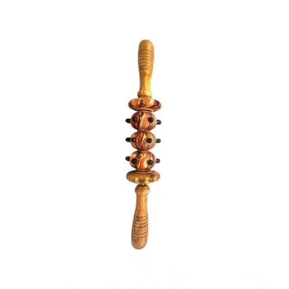 Amfyn Wood wheel Roller Gym Massage Roller (Wood)