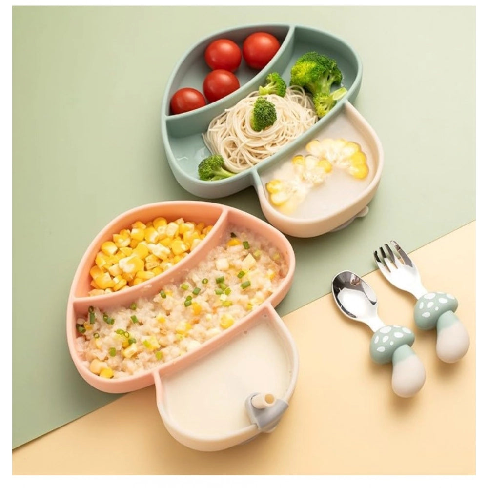 Amfyn Silicon Mushroom Children Plate Tablewar (Multicolor)