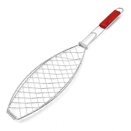 Amfyn Steel Roasting Fish Grilling Basket (Silver)