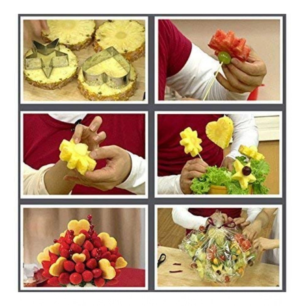 Amfyn Steel &amp; Plastic 12 Pcs Cookie Cutter with Different Shape (Multicolor)