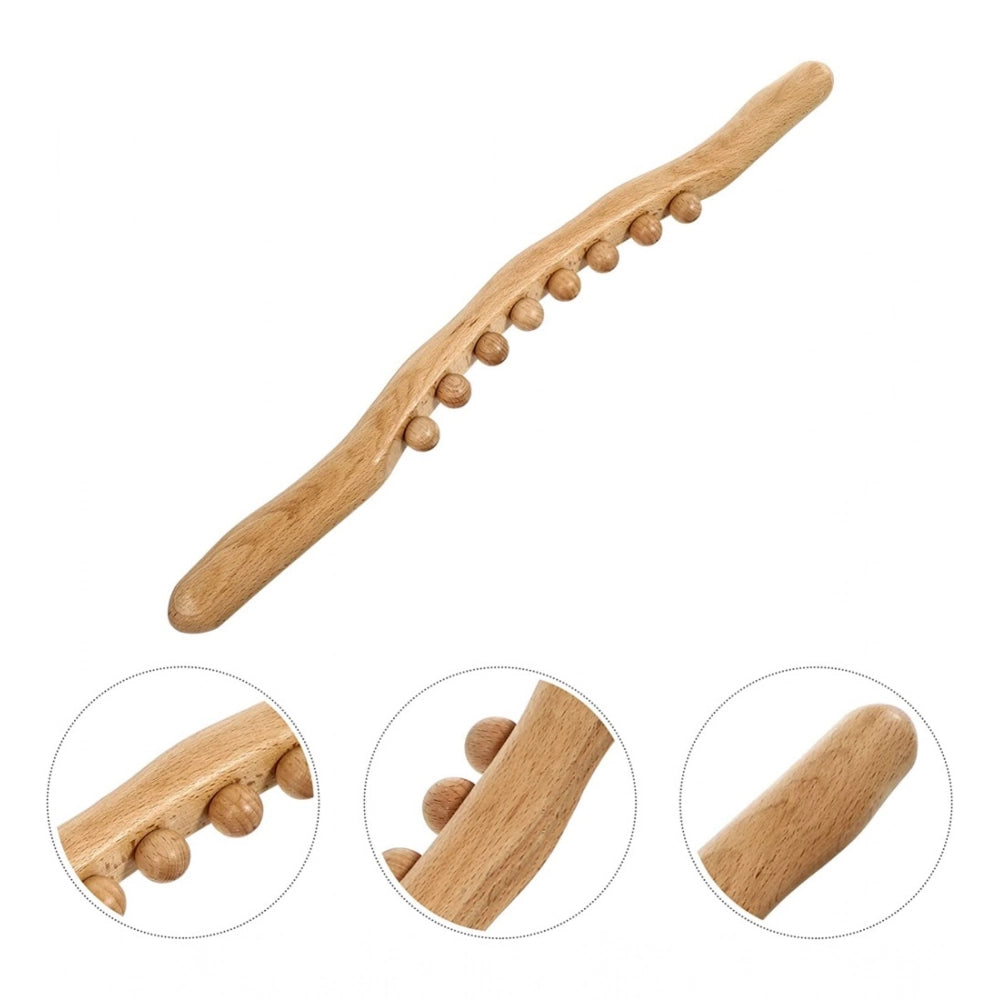 Amfyn Wood Gua Sha Massager Therapy Tool Manual 8 Beads (Wood)