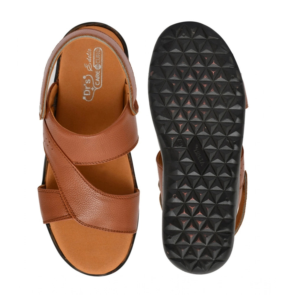 Amfyn Men's Synthetic Solid Slip On Airmix Slipper (Tan)