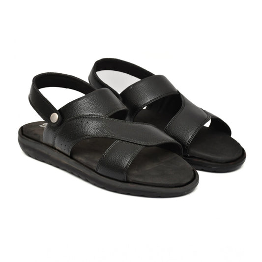 Amfyn Men's Synthetic Solid Slip On Airmix Slipper (Black)