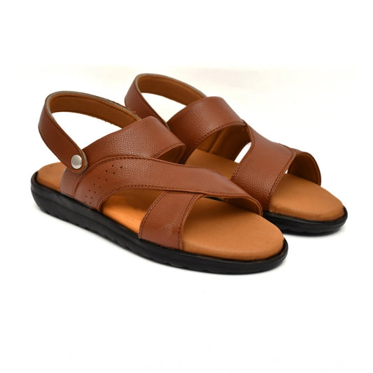 Amfyn Men's Synthetic Solid Slip On Airmix Slipper (Tan)