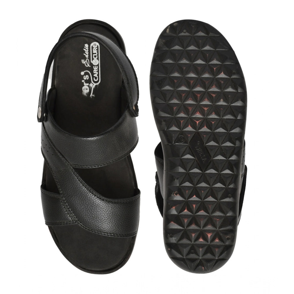 Amfyn Men's Synthetic Solid Slip On Airmix Slipper (Black)