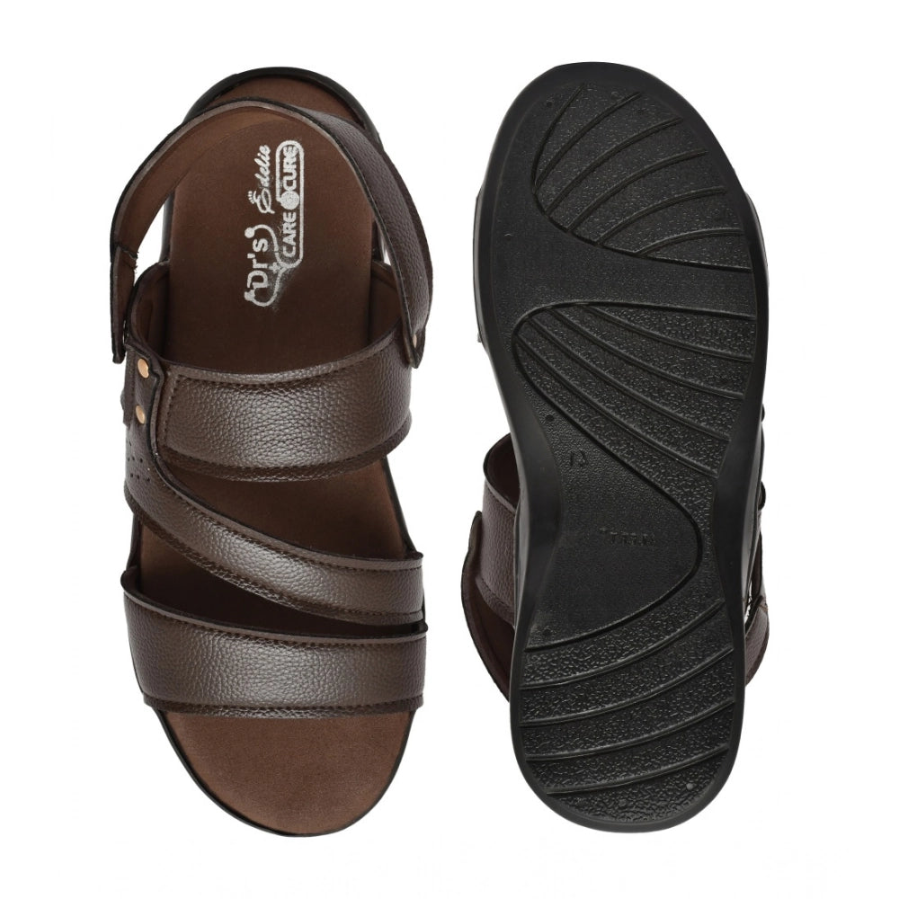 Amfyn Men's Synthetic Solid Slip On Airmix Slipper (Brown)