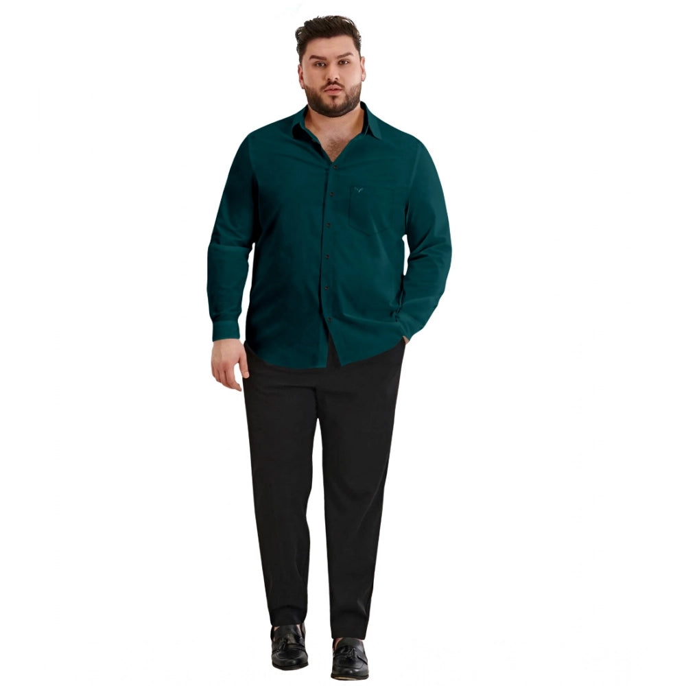 Amfyn Mens Casual Cotton Solid Full Sleeve Shirt (Rama)