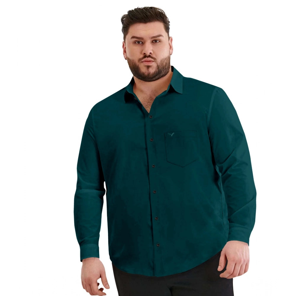 Amfyn Mens Casual Cotton Solid Full Sleeve Shirt (Rama)