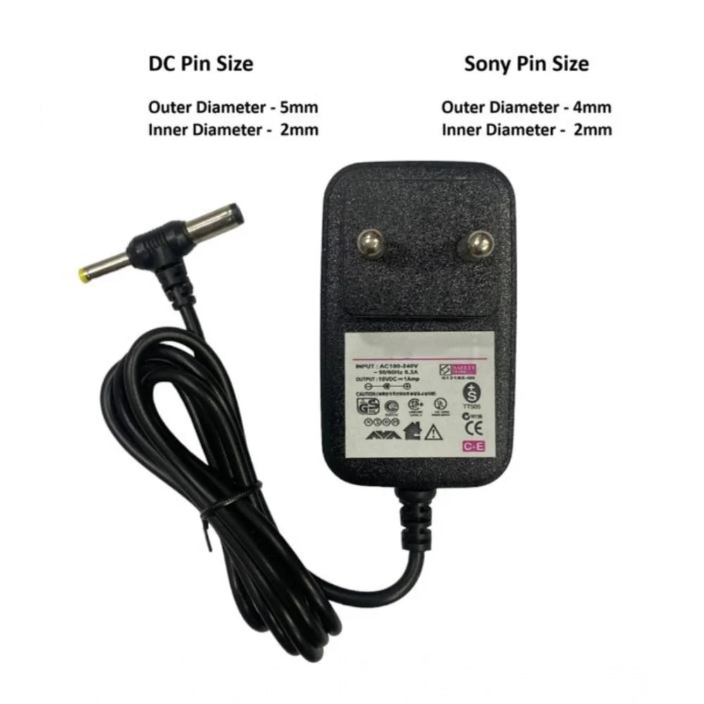 10V 1A Power Adapter Power Supply AC Input 100-240 V for Set Top Box (Black)