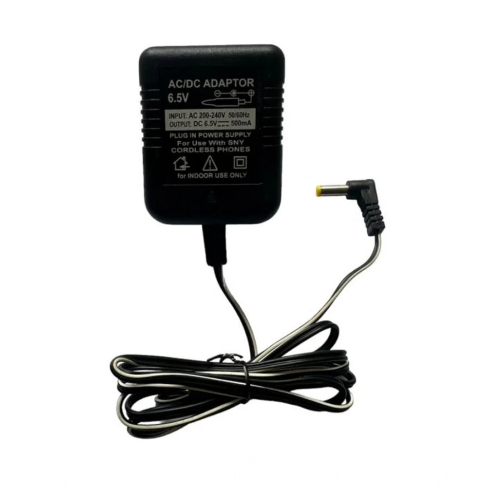 6.5V 500mA DC Power Adapter Power Supply AC Input 200-240 V for Toys- Cordless Phones- FM Radio- Other Electronic - IT Gadgets (Black)