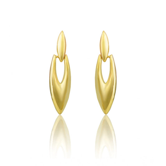 Amfyn Women's brassNew Gold Tone Polish Mini Office Earrings (Gold Plated)