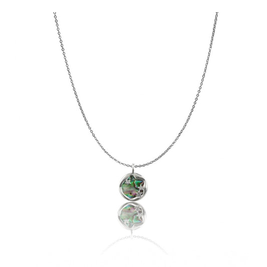 Amfyn Women's Stainless Steel Galaxy Pendent Delicate Chain (Silver Plated)