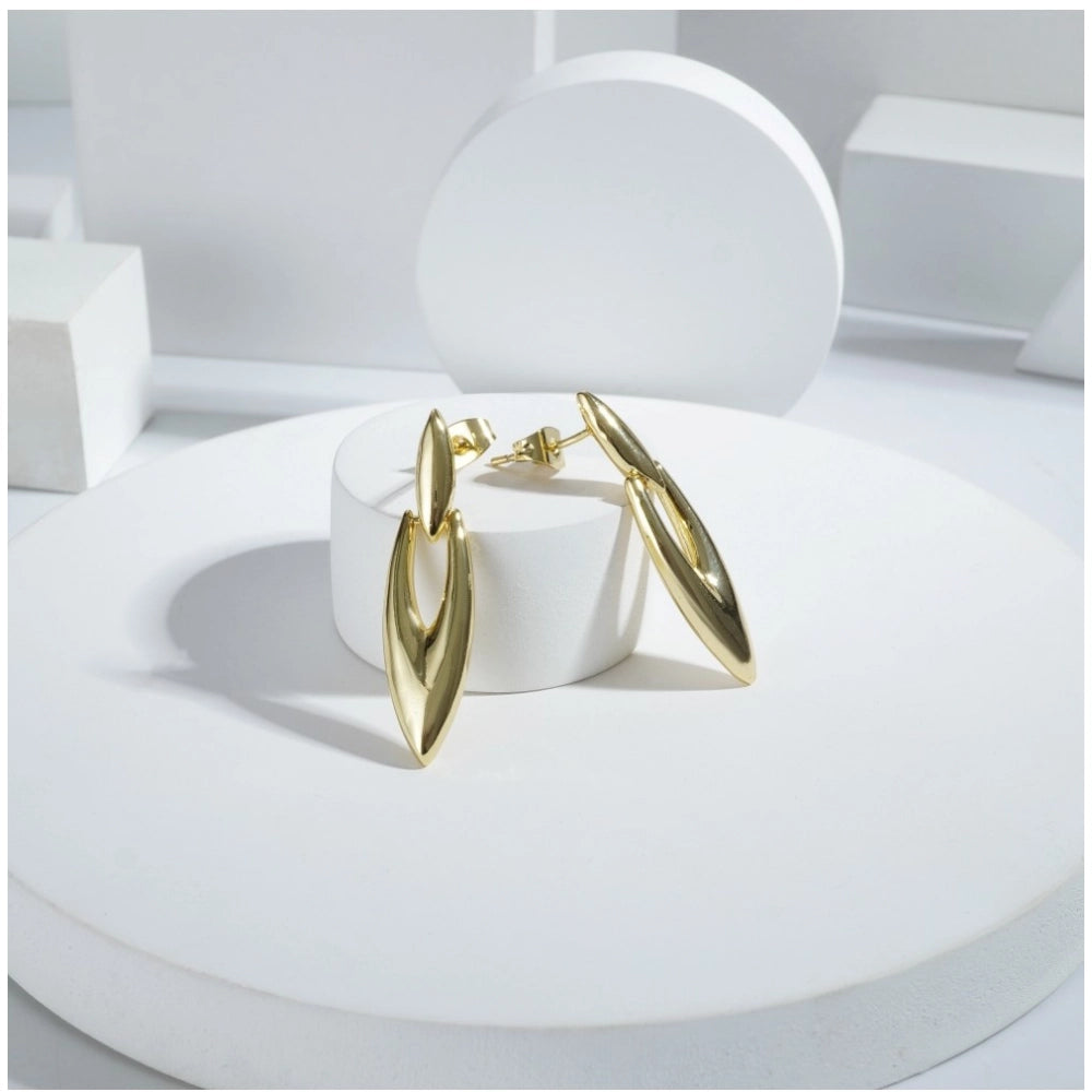 Amfyn Stainless Steel Unisex Gold Freesize Loose Bracelet (Gold Plated)