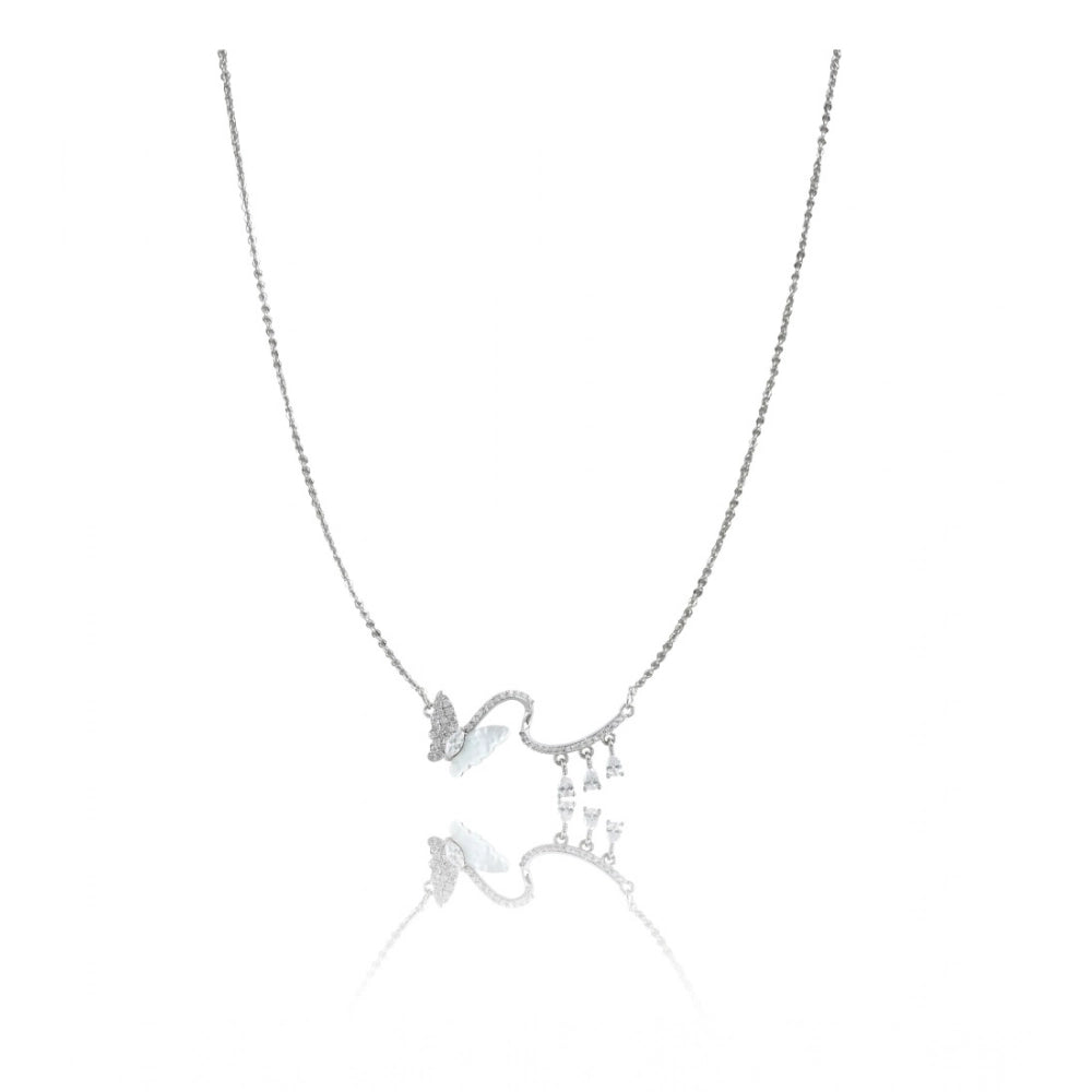 Amfyn Women's Stainless Steel Imported Stanless Steel Pendent Chain (Silver Plated)