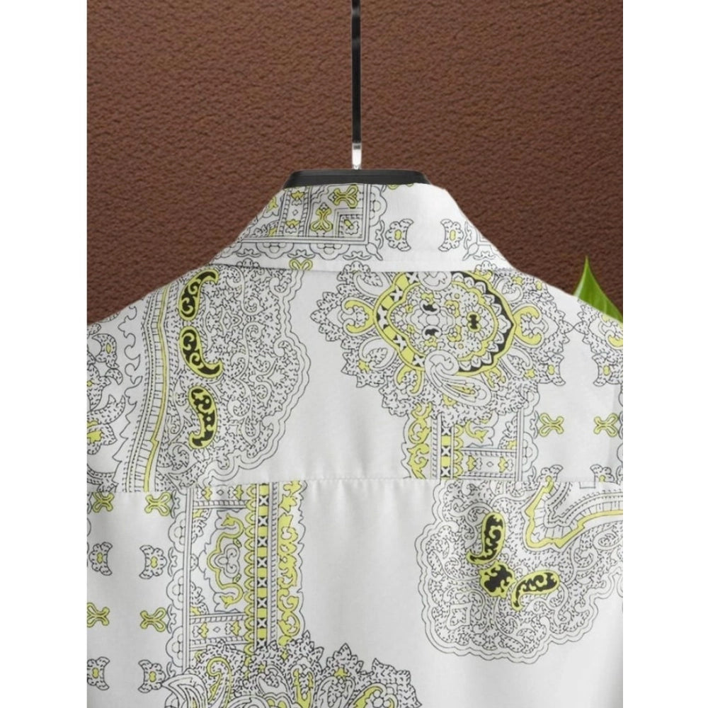 Amfyn Men's Lycra Printed Half Sleeve Shirt and Shorts Set (Green)