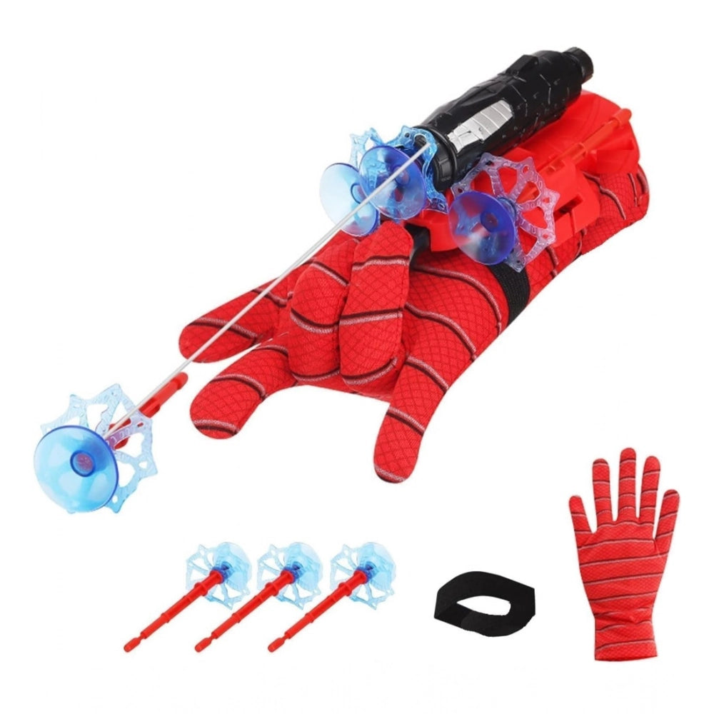 Amfyn Rubber Spider Web Shooters Toy for Kids (Red)