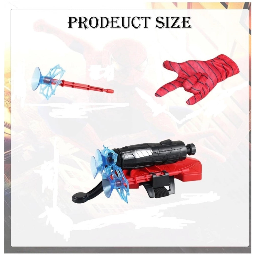 Amfyn Rubber Spider Web Shooters Toy for Kids (Red)