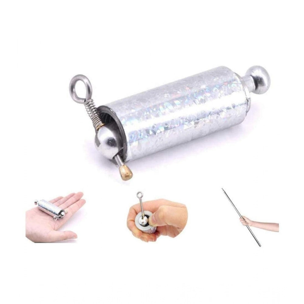 Amfyn Metal Rod Magic Stick Silver Appearing Cane Metal Steel Stick (Silver)