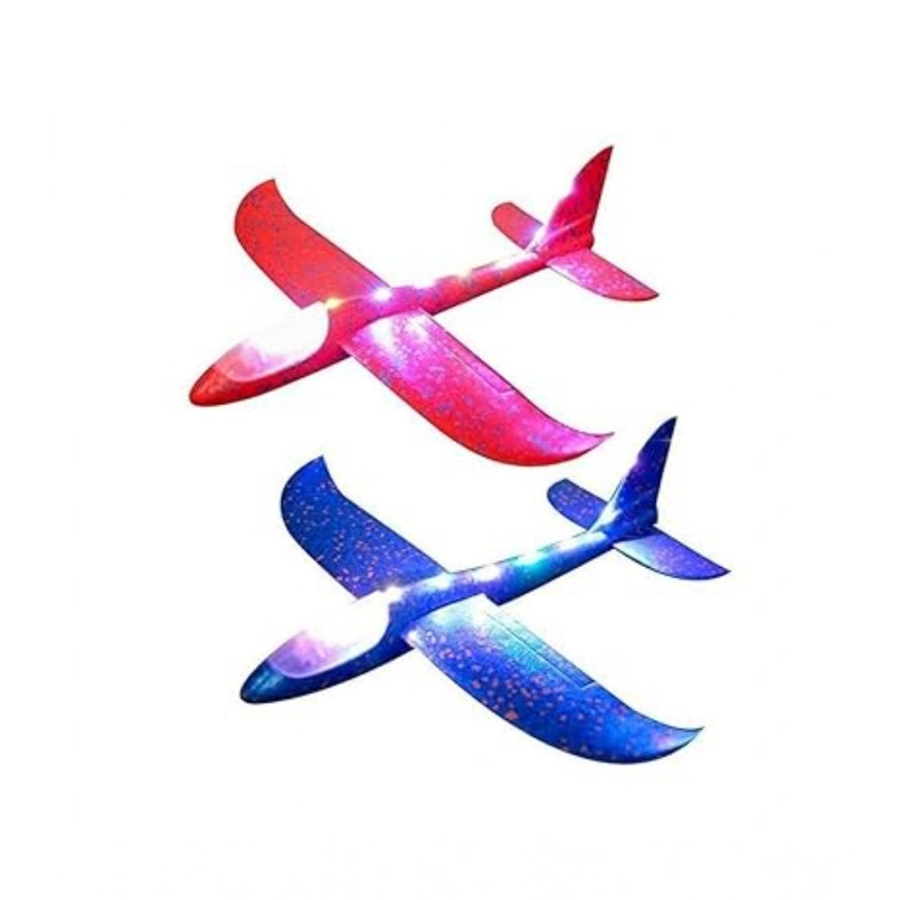 Amfyn Plastic 3D Throw Foam Plane Aeroplane Gliders, Flying Aircraft Pack Of 1 (Multicolor )