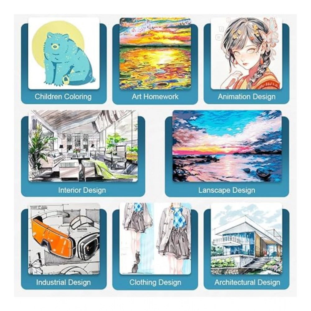 Amfyn Plastic 60Pcs Colors Art Markers Sketch Pen Dual Tip Artist Art Marker (Multicolor )