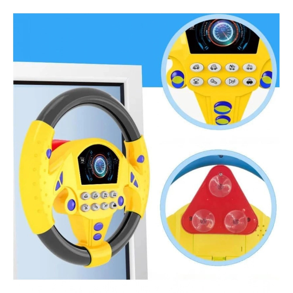 Amfyn Plastic Steering Wheel Driving Controller Toy (Multicolor)