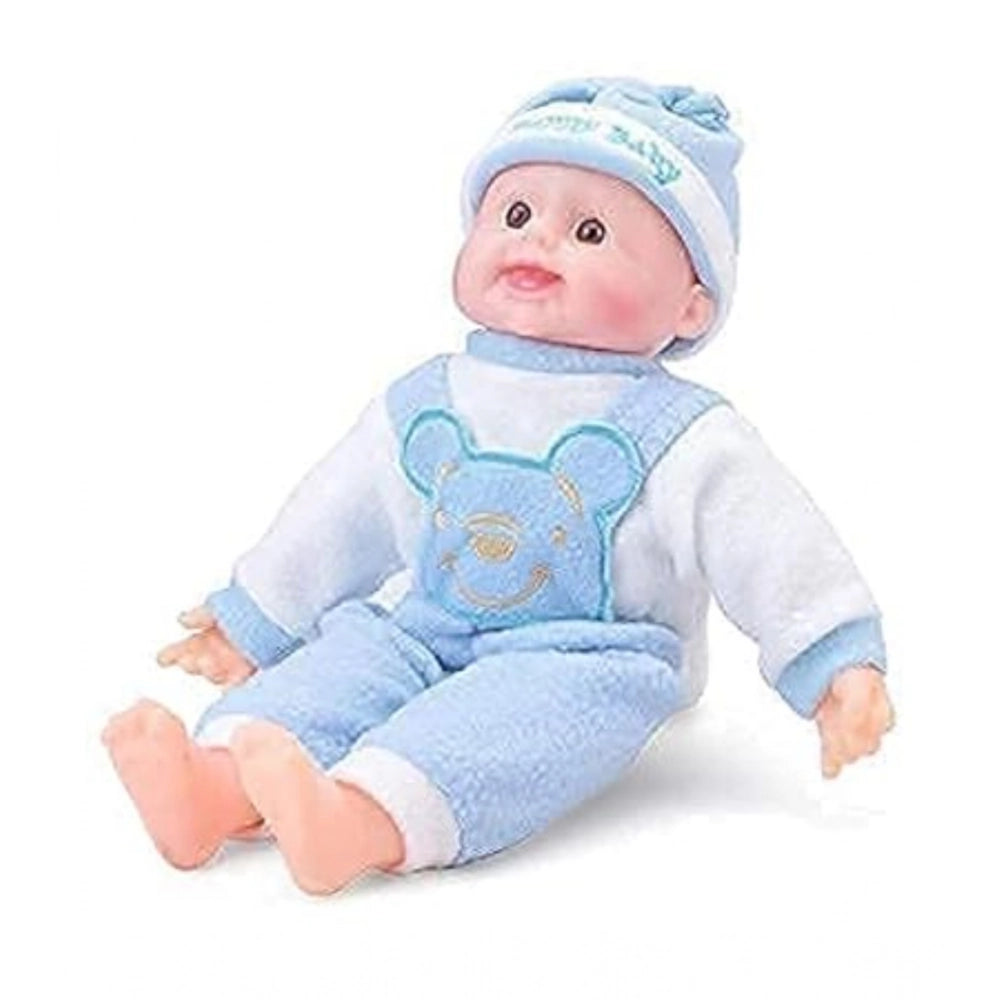 Amfyn Plastic Happy Baby Laughing Musical Boy Doll With Touch Sensors - Sound Ideal Gift For Kids (Multicolor )