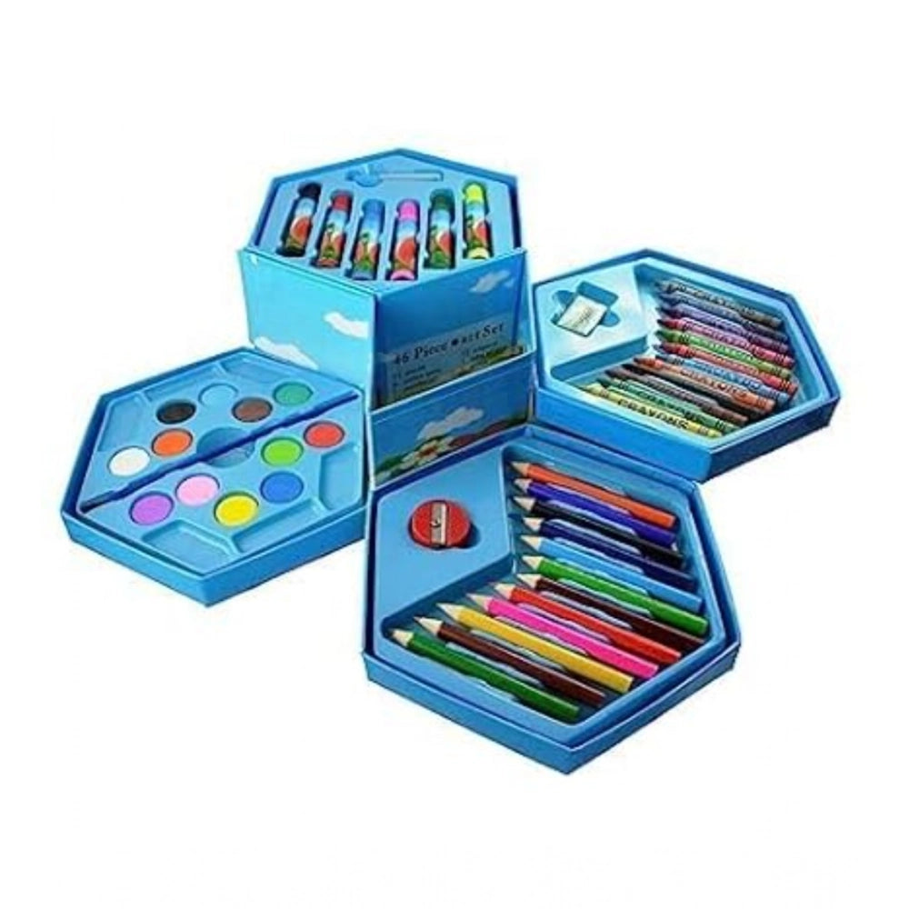Amfyn Plastic 46-Piece Art Set For Kids (Multicolor )