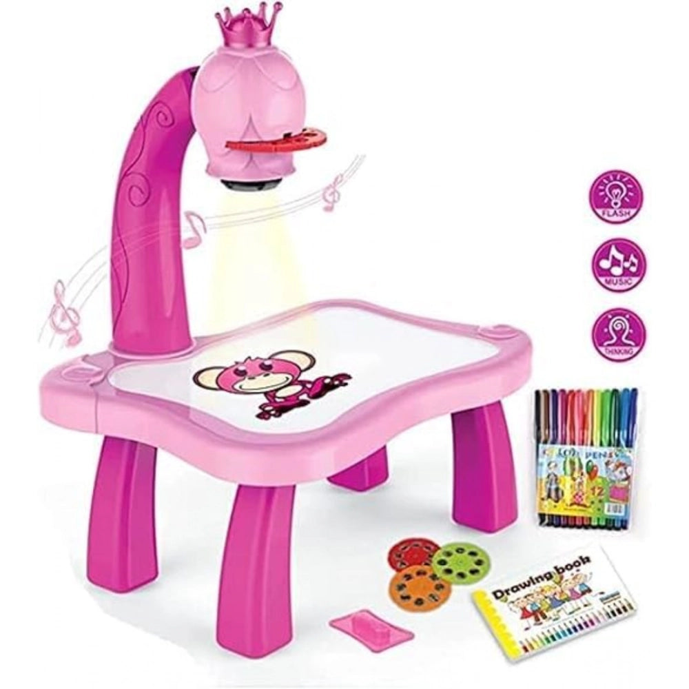 Amfyn Plastic Drawing Projector Table For Kids (Multicolor )
