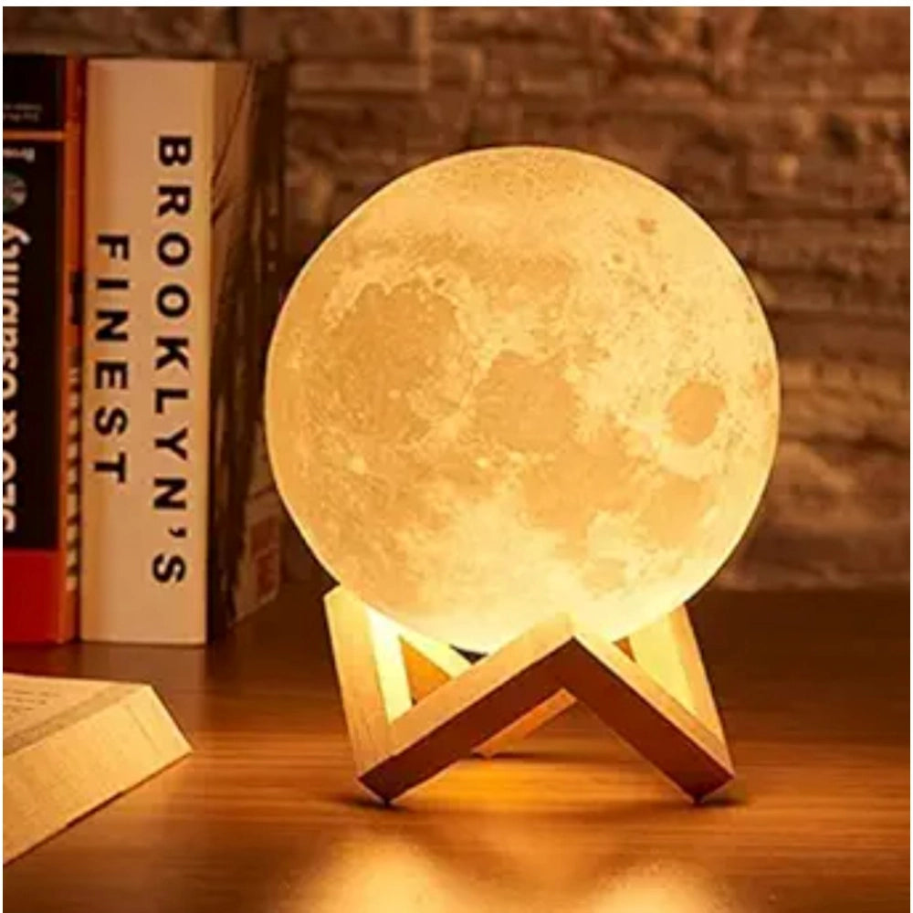 Amfyn Plastic 3D Moon Night Lamp (Multicolor )