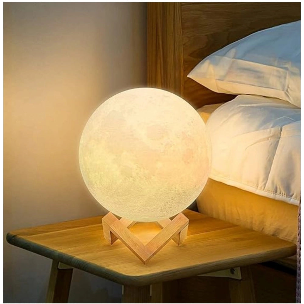 Amfyn Plastic 3D Moon Night Lamp (Multicolor )