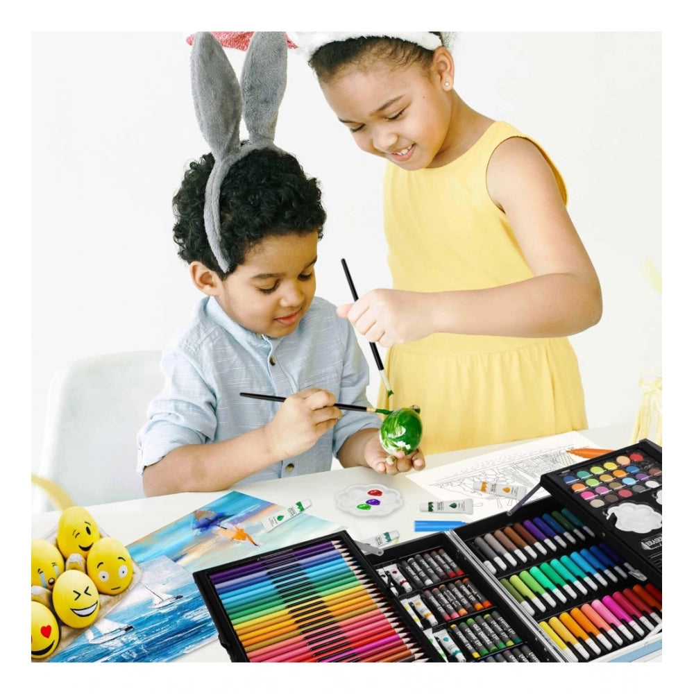 Amfyn Plastic Deluxe Art Set Box 145Pcs (Multicolor)