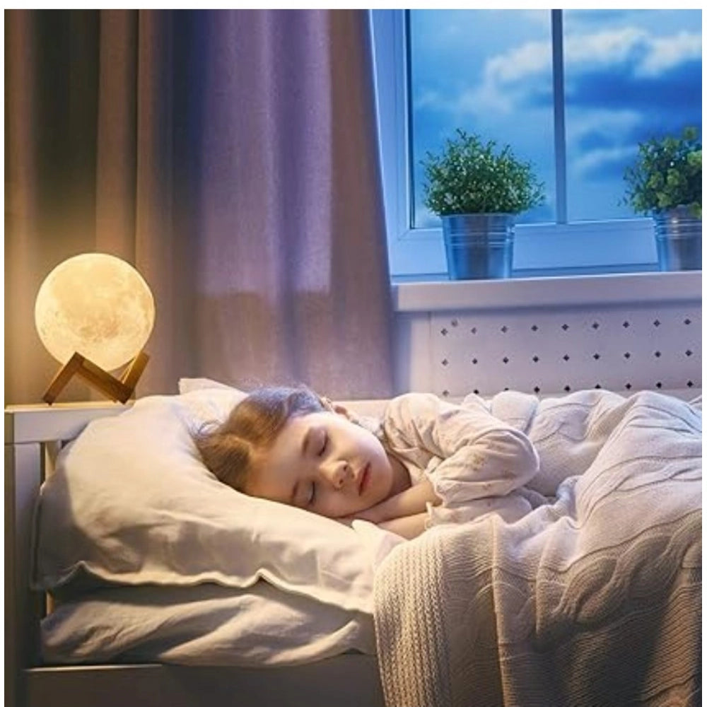 Amfyn Plastic 3D Moon Night Lamp (Multicolor )