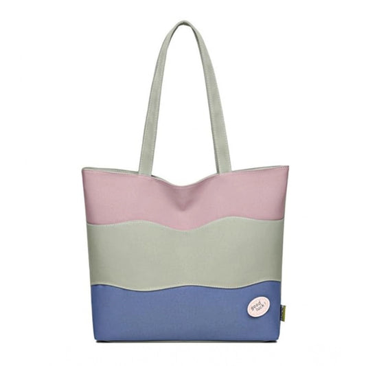 Amfyn Women's Canvas Zipper ToteBag (Multicolor)