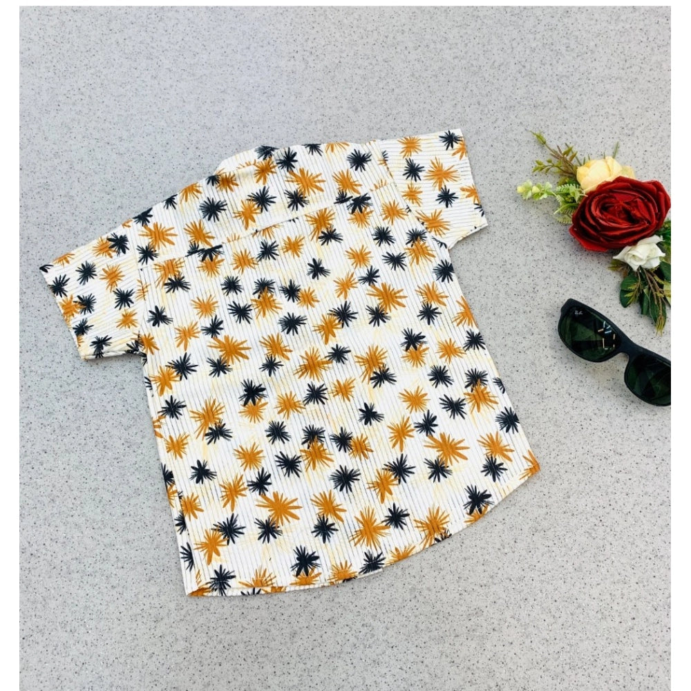 Amfyn Boy's Cotton Blend Printed Short Sleeve Shirt and Shorts Set (MultiColor)