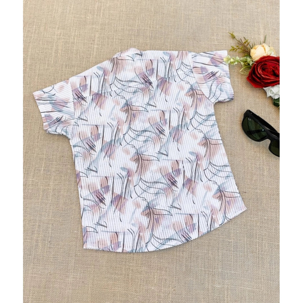 Amfyn Boy's Cotton Blend Printed Short Sleeve Shirt and Shorts Set (MultiColor)