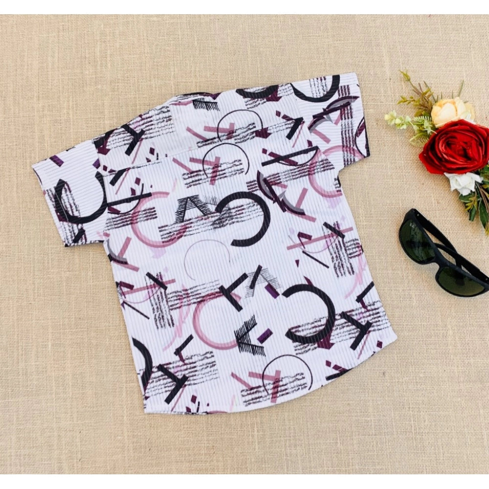 Amfyn Boy's Cotton Blend Printed Short Sleeve Shirt and Shorts Set (MultiColor)