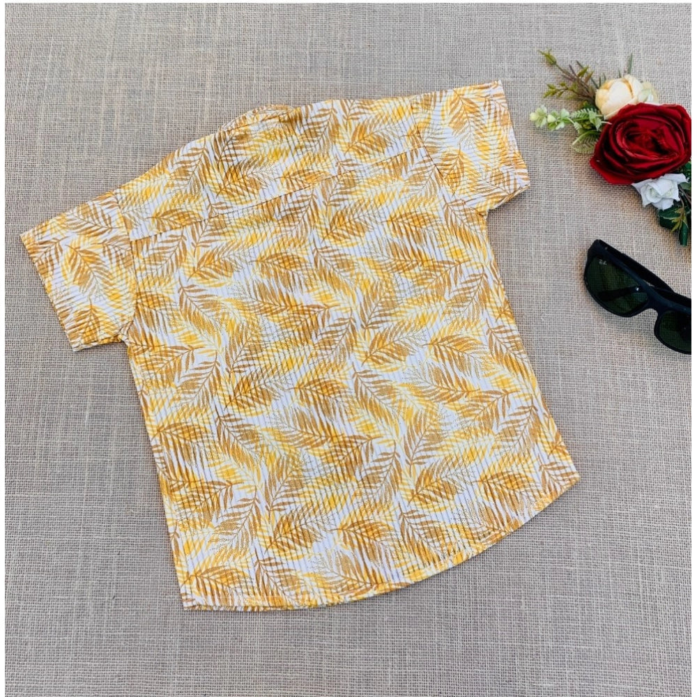 Amfyn Boy's Cotton Blend Printed Short Sleeve Shirt and Shorts Set (MultiColor)