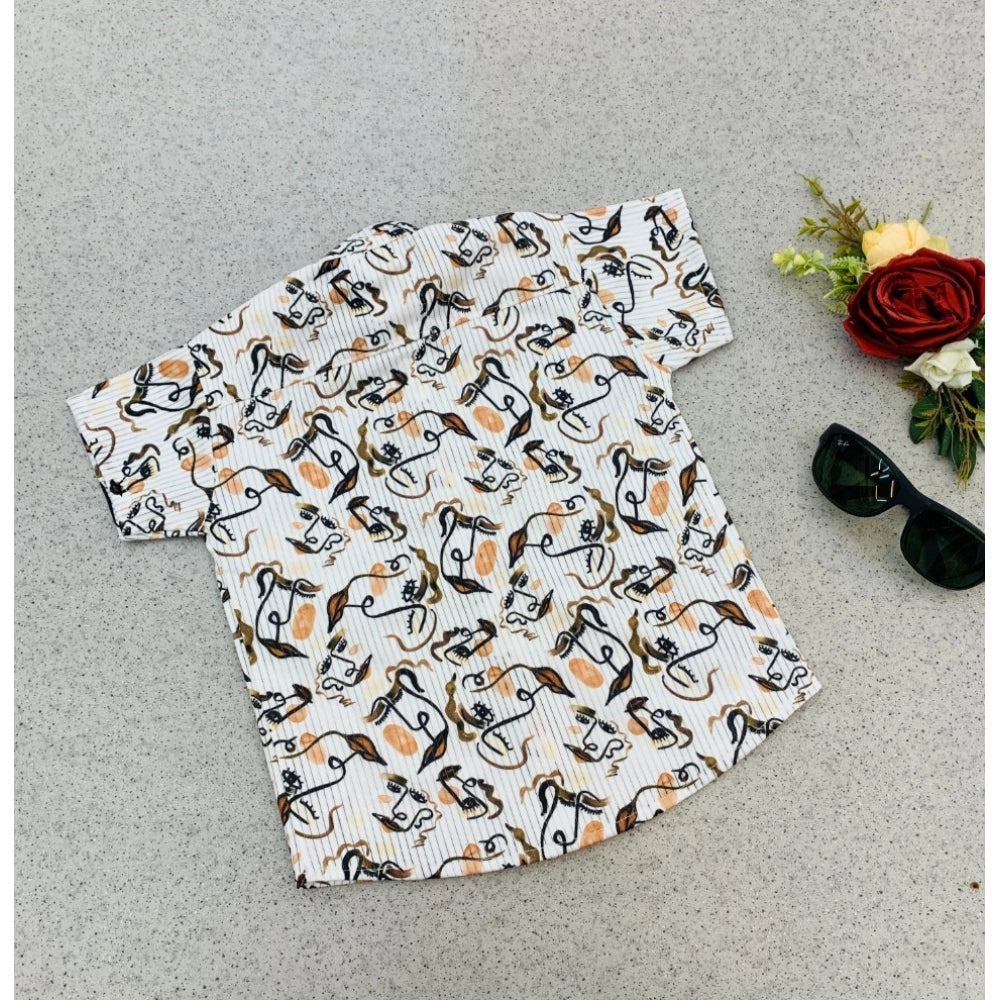 Amfyn Boy's Cotton Blend Printed Short Sleeve Shirt and Shorts Set (MultiColor)