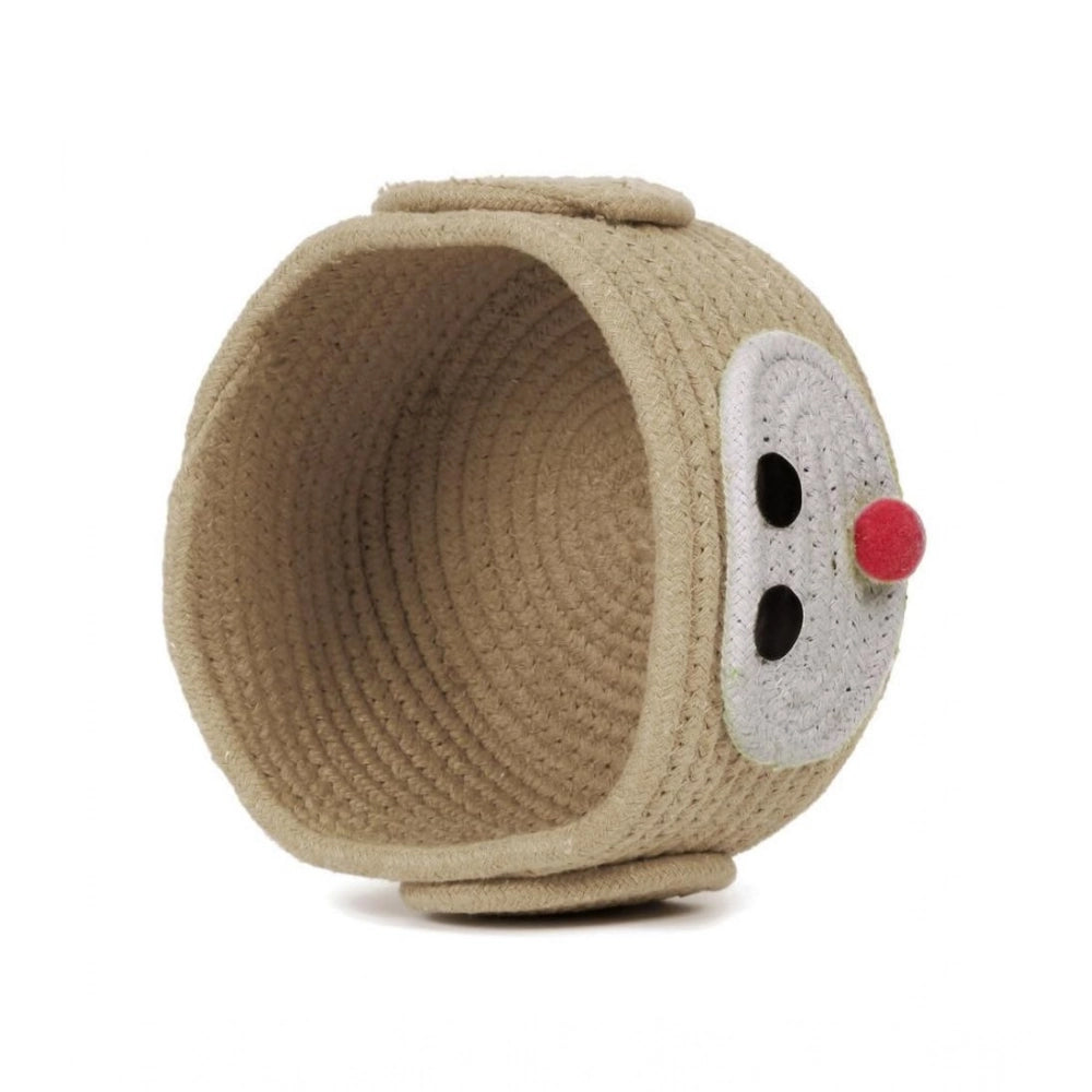 Amfyn Cotton Pen Holder Inch Pack of 1 Storage Basket For Clothes (Beige)