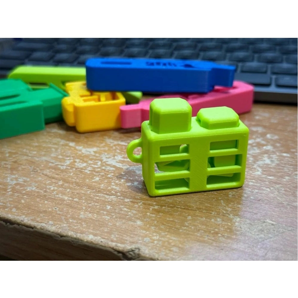 Amfyn Plastic Pack Of_2 Micro Pop Switch Fidget - Print in Place (Multicolor)