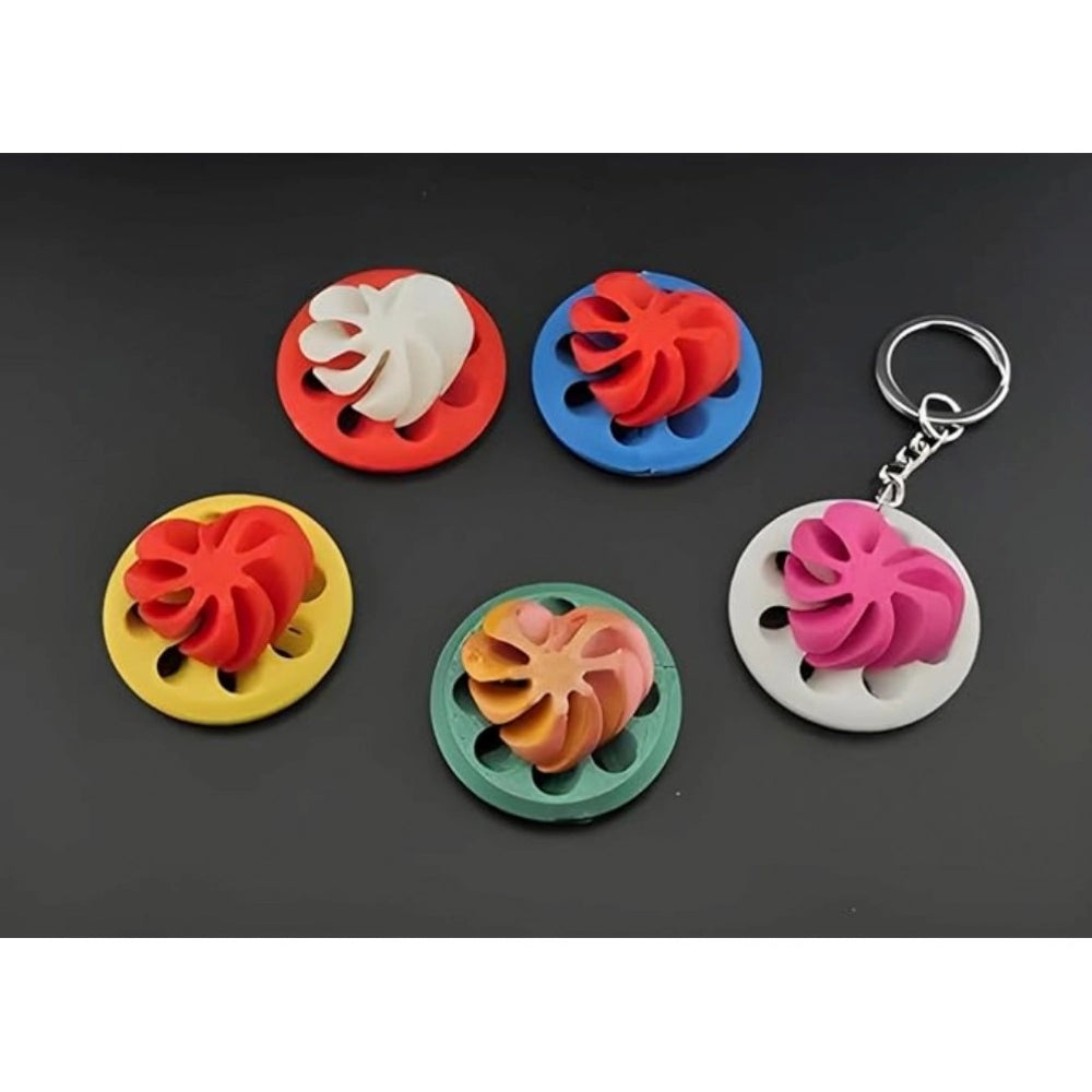 Amfyn Plastic Pack Of_2 Decorative Caterpillar Design Keychain, 3D Plastic Pack Of_2 , Kids Toy (Multicolor)