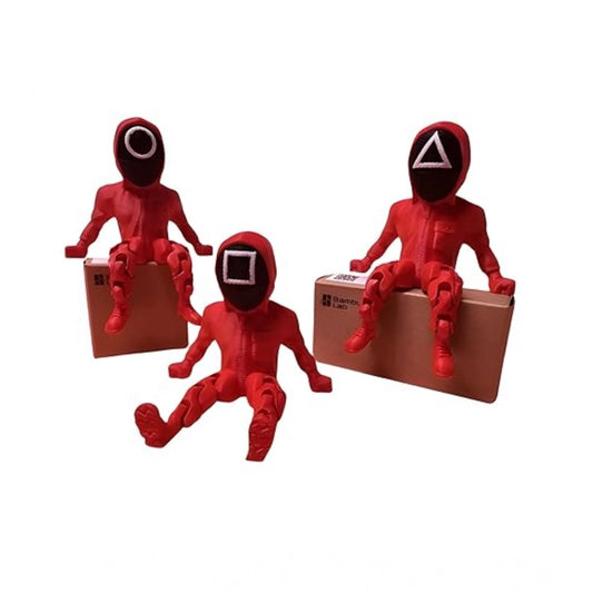 Amfyn Plastic Inspired Decorative Figurine Set Jumpsuit Characters, 3Pieces (Multicolor)