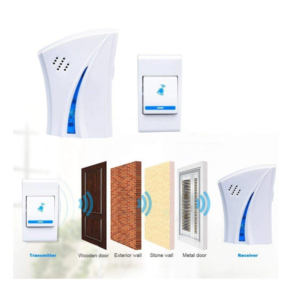 Amfyn Plastic Wireless Doorbell - Long Range Over 100 Ft (Multicolor)