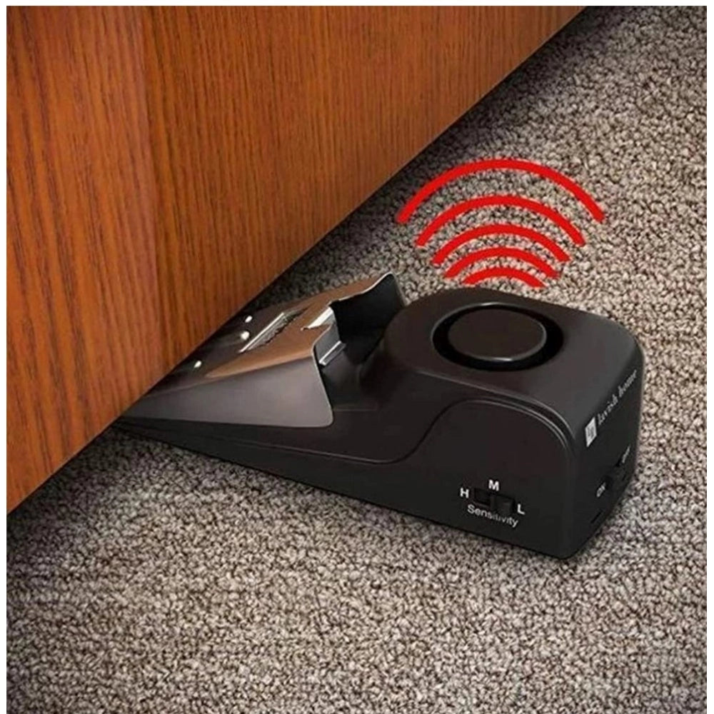 Amfyn Plastic Safety Wedge Door Stop Alarm, 120dB Security Alert (Multicolor)