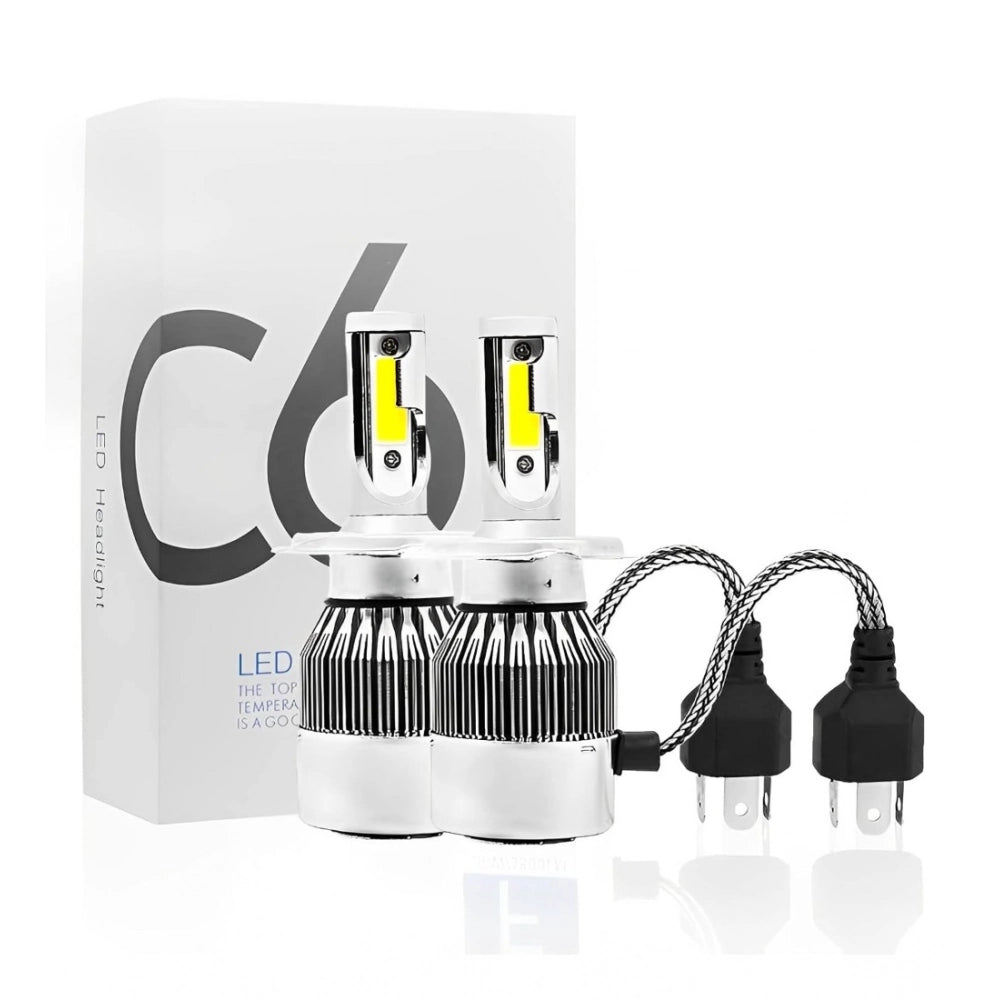 Amfyn Plastic 2Pcs H8 H9 H11 6000K 36W White LED Headlight Light Kits C6 Cob Universal for All Cars (White)