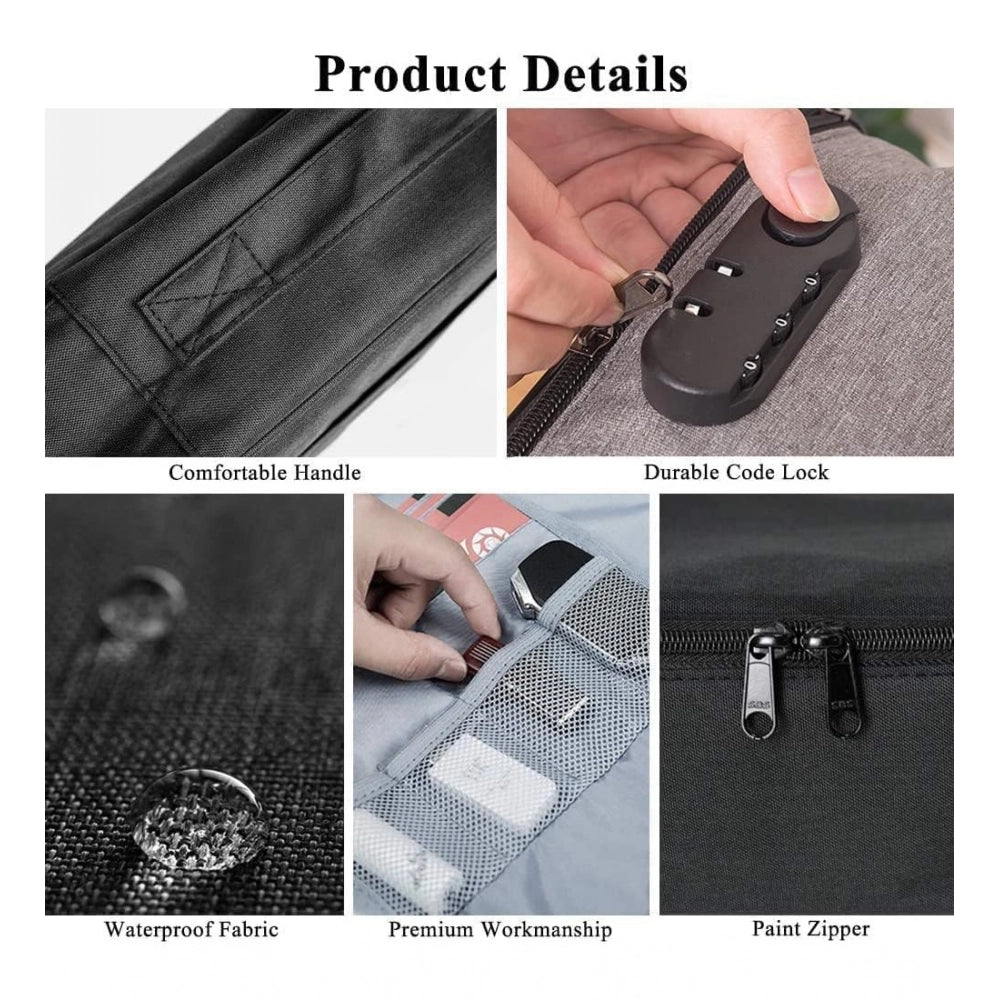 Amfyn Polyster Document Organizer Bag (Black)