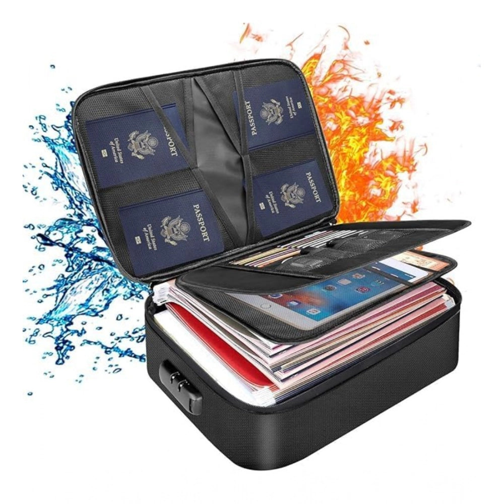 Amfyn Polyster Document Organizer Bag (Black)