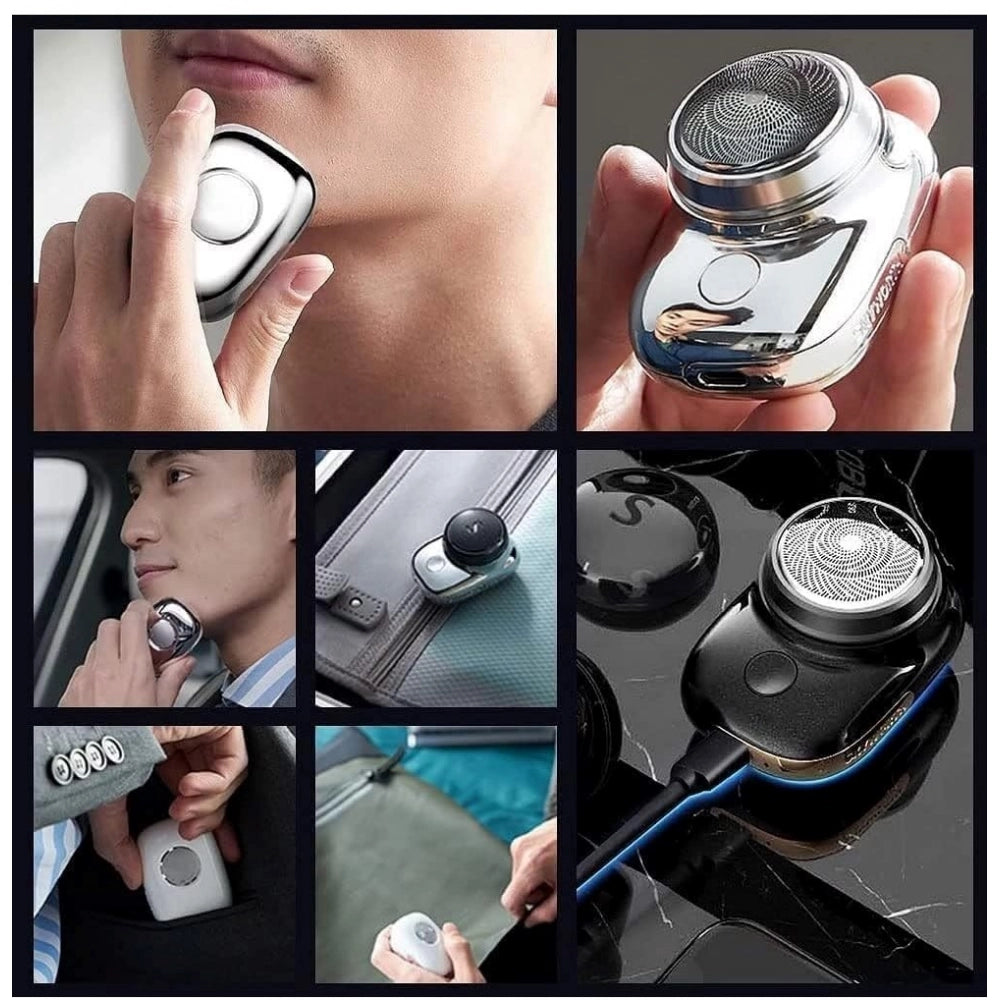 Amfyn Plastic Mini Electric Shaver Portable Shaver Men (Multicolor)