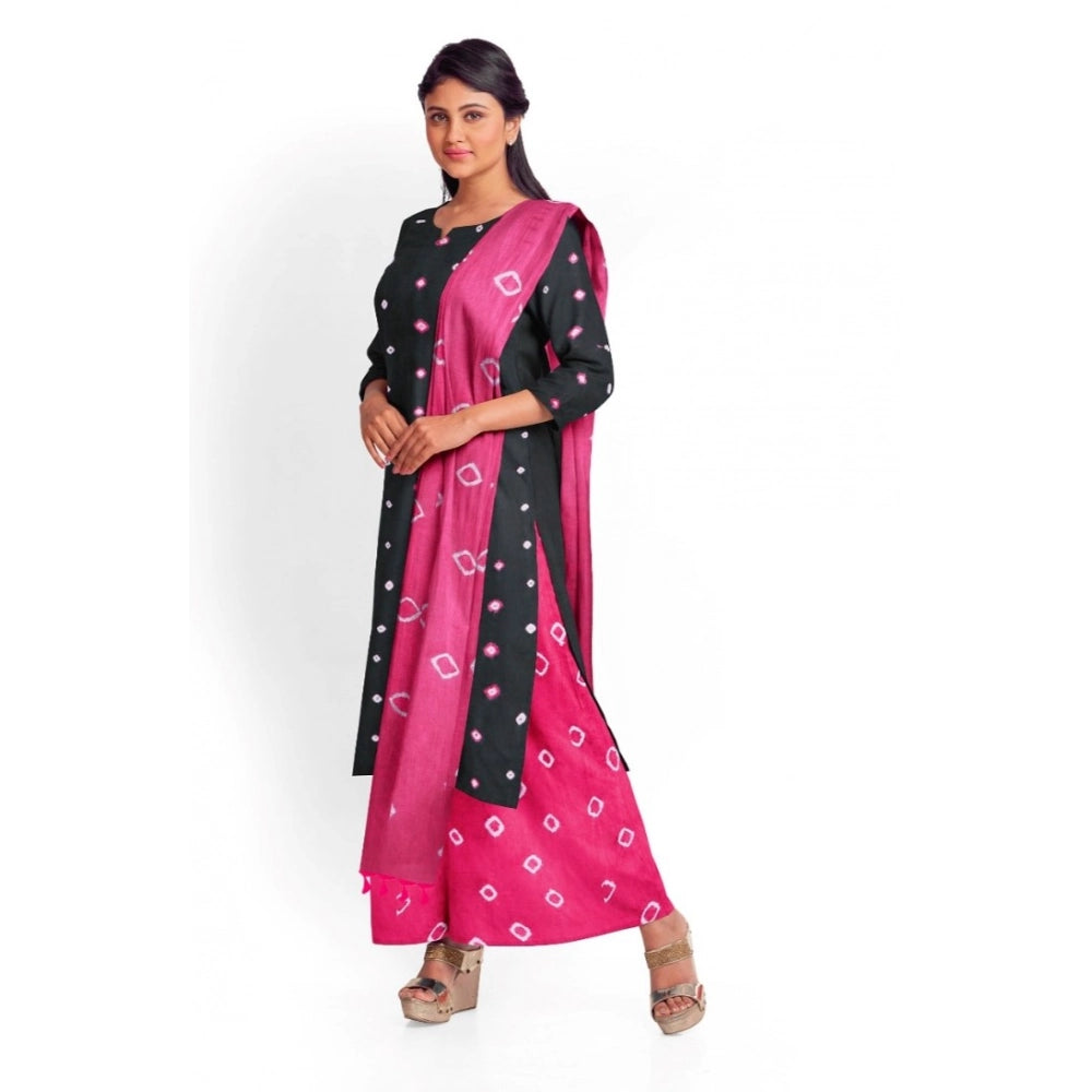 Amfyn Women's Rayon Printed Unstitched Salwar Suit Material With Dupatta 2.3Mtrs (Grey)